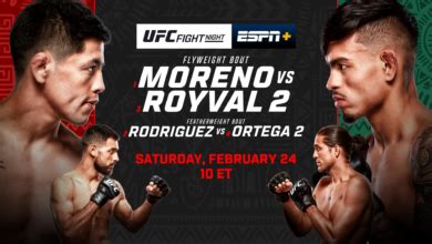 UFC Schedule: Upcoming fights featuring Moreno v Royval 2.